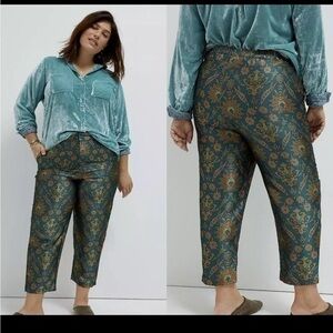 Anthropologie Maeve Melyssa Jacquard Straight Trouser S